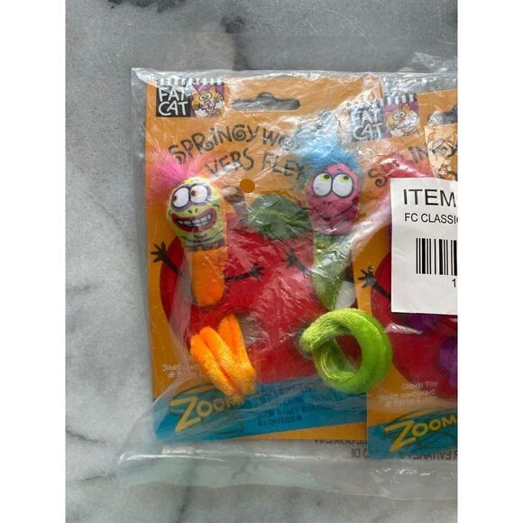 3 Fat Cat Classic Springy Worms Catnip Toy 2 Cnt Ea - Picture 3 of 3